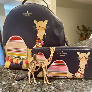 Kate Spade Camel Backpack and Wallet Set with Hangtag RARE